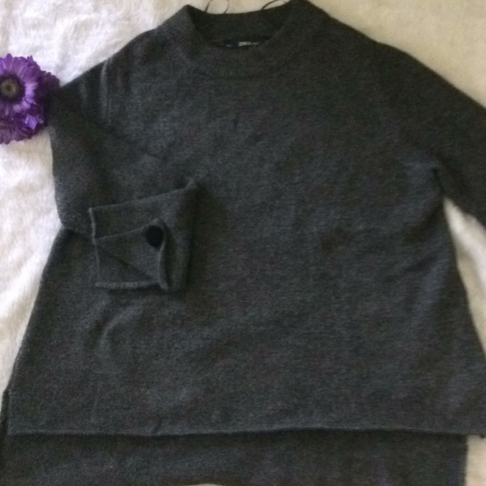 Zara hi low grey sweater